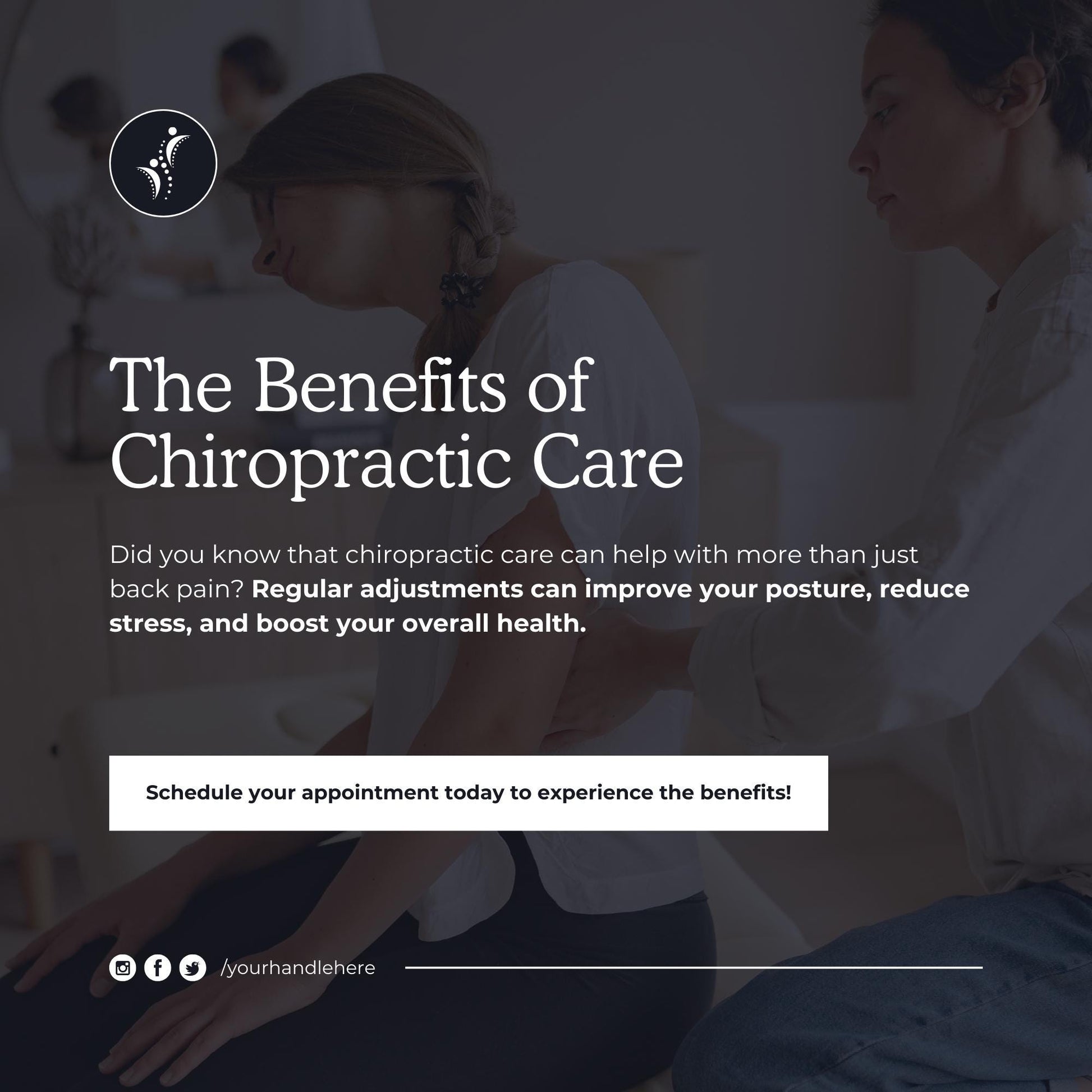 60 Chiropractor Social Media Templates | Editable Canva Templates | Chiropractic Care, Wellness and Health Marketing | Instant Download - Social Canvas