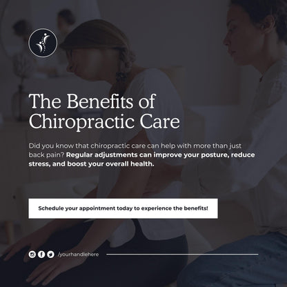 60 Chiropractor Social Media Templates | Editable Canva Templates | Chiropractic Care, Wellness and Health Marketing | Instant Download - Social Canvas