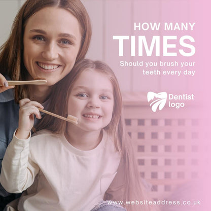 6 Dentist Instagram Post Templates | Canva Template Bundle for Dental Clinics & Oral Health Tips | Editable Social Media Graphics - Social Canvas