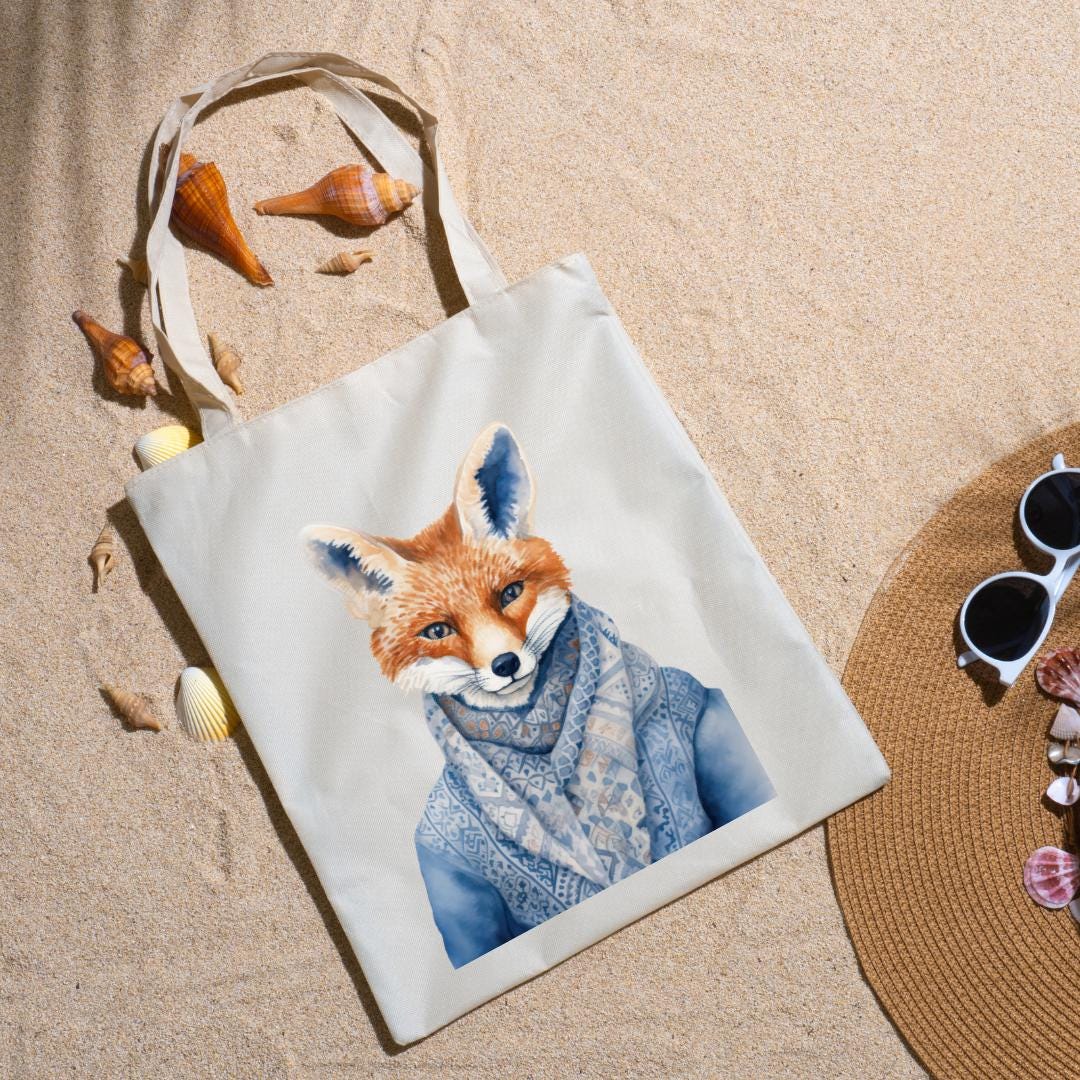 5 Adorable Animal Hoodie PNG | Digital Download for Print on Demand | Woodland Creatures in Cozy Sweaters - Social Canvas