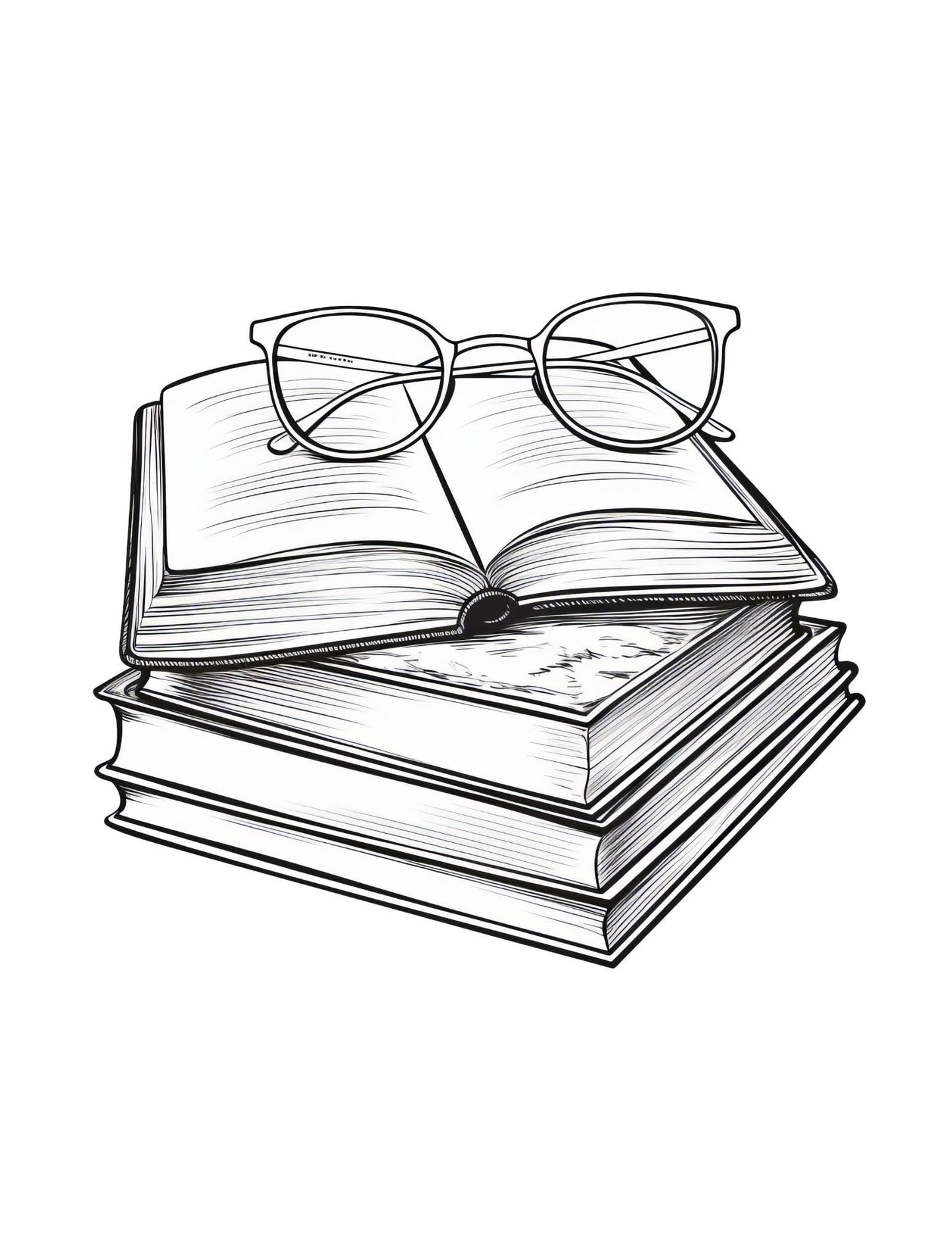 Bookstore Coloring Book | 26-Page Canva Template for Book Lovers & Creative Minds | Cozy Literary-Themed Coloring Pages | Digital Download - Social Canvas