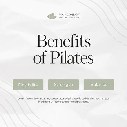 Pilates Social Media Templates | Fitness, Wellness & Studio | Social Media Planner, Analytics Guide and 800 Faceless Videos - Social Canvas