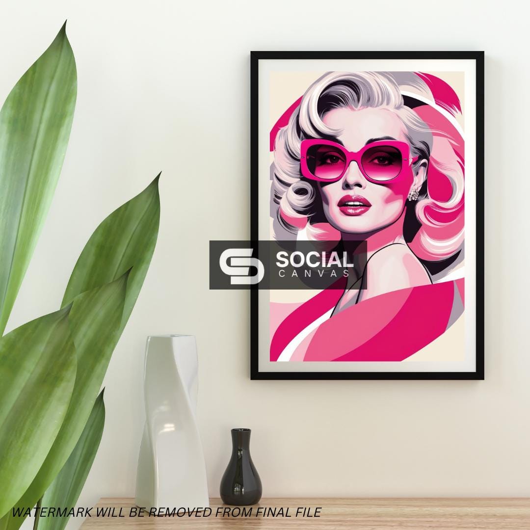 Pink Retro Glam Icons | 30+ Digital PNG Files | Stylish Sunglasses Fashion Artwork for Prints, Crafts, and Digital Design - Social Canvas