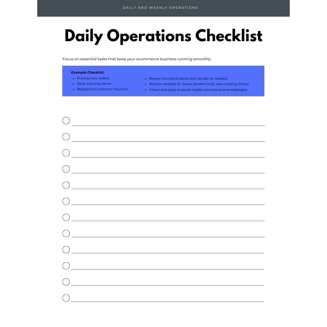 E-Commerce Business Planner | Digital Seller Organizer | Marketing & Inventory Tracker - Social Canvas