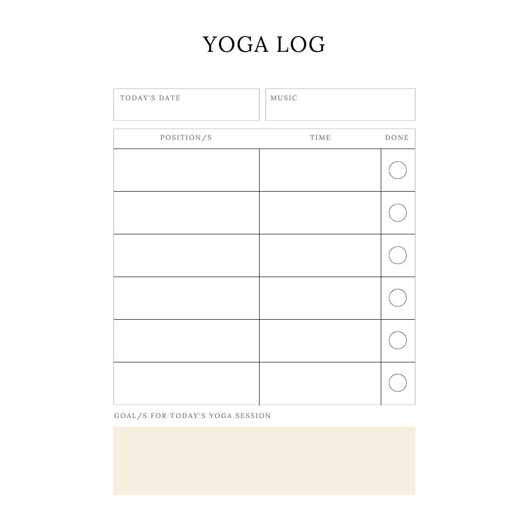 Yoga Journal Canva Template | Printable Yoga Planner | Yoga Practice Log | Meditation Tracker | Digital Download - Social Canvas