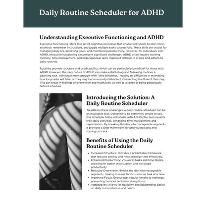 ADHD & Executive Functioning Canva Worksheets | Digital Planner for Focus, Organization and Productivity | ADHD Support PDF - Social Canvas