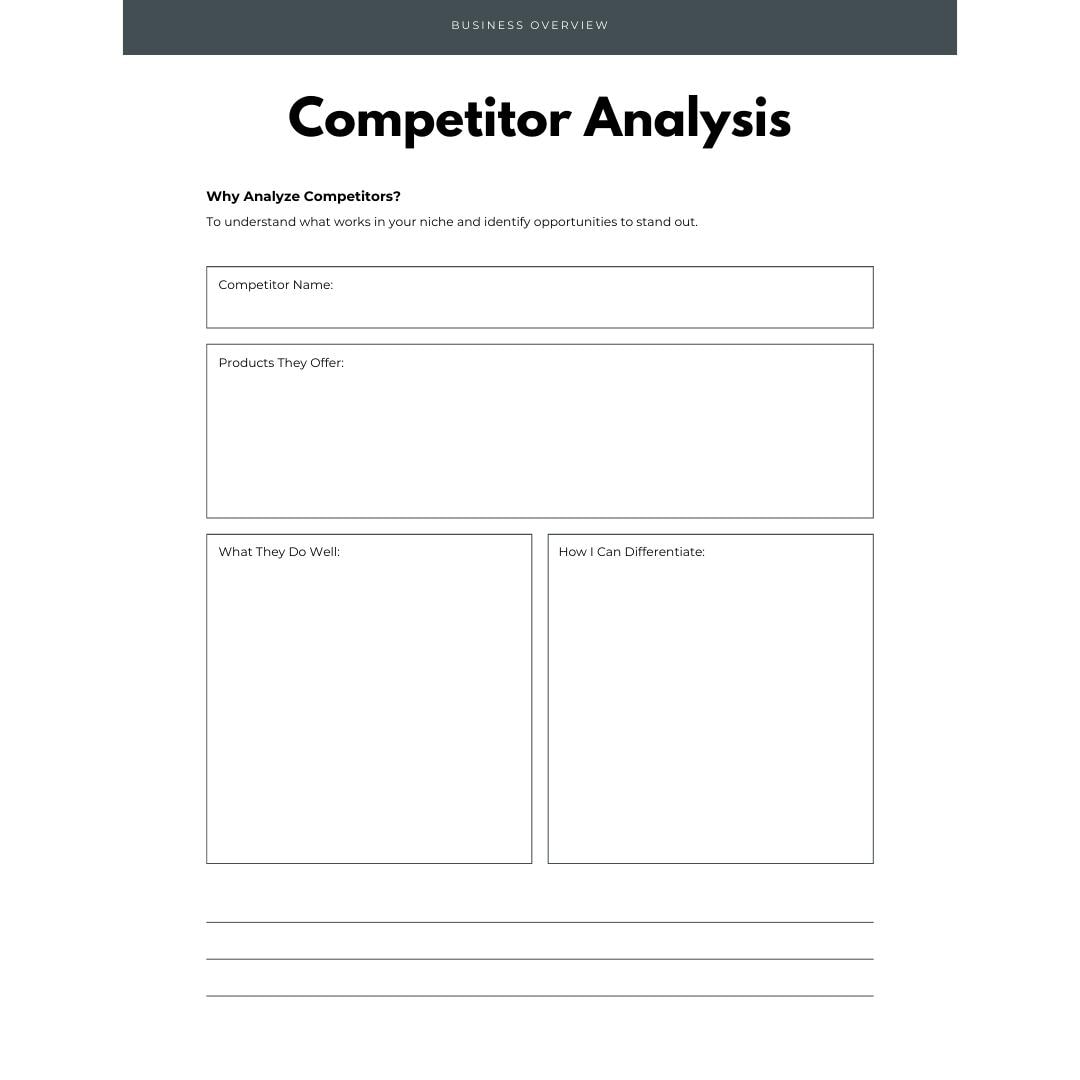 E-Commerce Business Planner | Digital Seller Organizer | Marketing & Inventory Tracker - Social Canvas