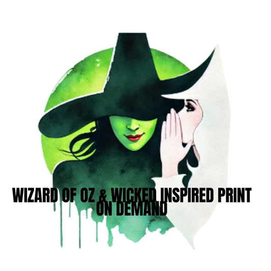 Original Wizard of Oz and Wicked-Inspired Artwork | Red Shoes & Dorothy Dress PNG | Printable Digital Download for Print-on-Demand - Social Canvas