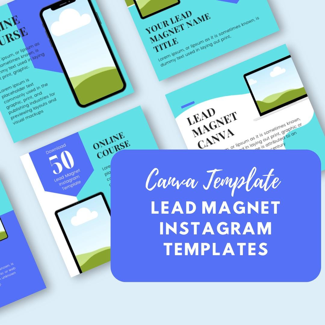 Lead Magnet Instagram Templates Canva | Social Media Marketing Kit | Online Course & Freebie Promotion | Digital Download - Social Canvas