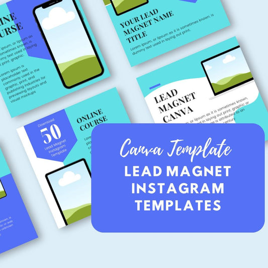 Lead Magnet Instagram Templates Canva | Social Media Marketing Kit | Online Course & Freebie Promotion | Digital Download - Social Canvas