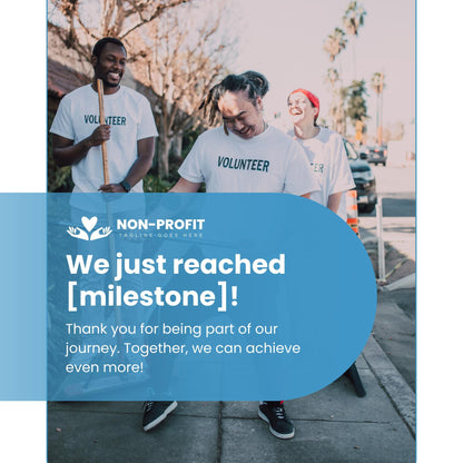 30 Non-Profit Social Media Templates | Editable Canva Fundraising and Volunteer Posts | Charity and Donation Instagram Templates - Social Canvas