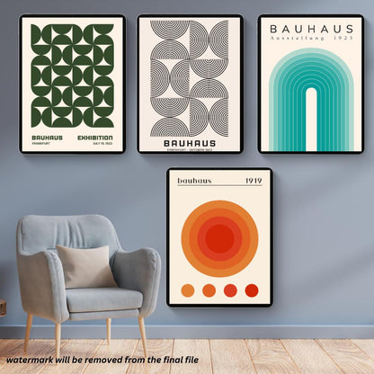 50 Bauhaus Exhibition Posters | Bauhaus Art Prints | 50 Printable Posters Bundle - Social Canvas