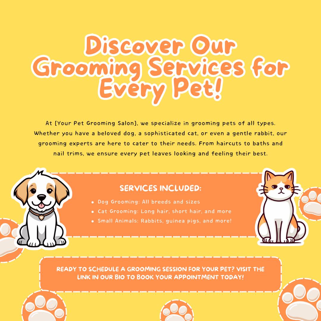 30 Pet Grooming Social Media Templates | Pet Care, Dog Grooming & Salon Marketing | Social Media Planner, Analytics Guide - Social Canvas