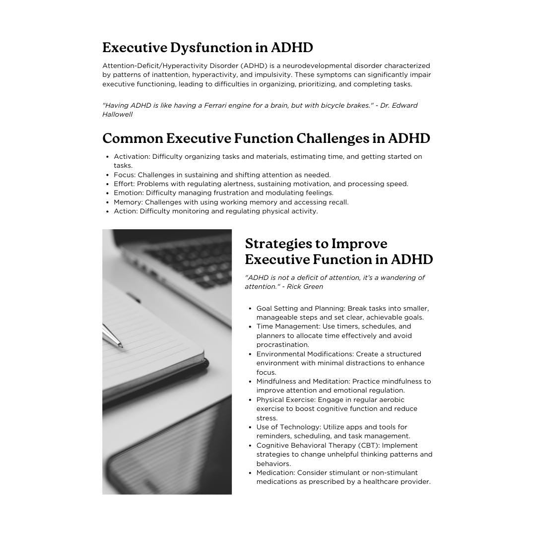 ADHD & Executive Functioning Canva Worksheets | Digital Planner for Focus, Organization and Productivity | ADHD Support PDF - Social Canvas