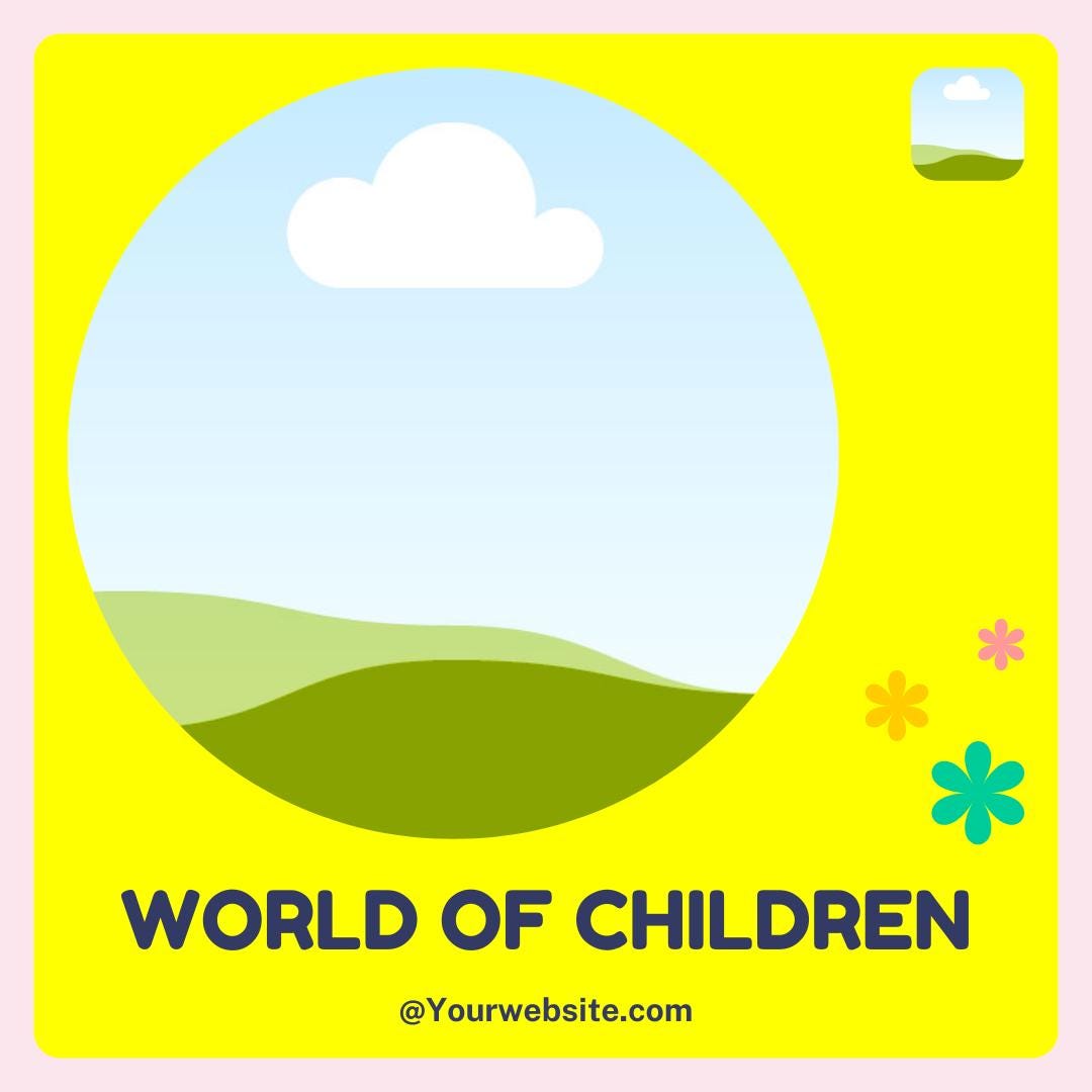 KidsZone Canva Templates | Kids Store and Toy Shop Social Media Kit | Bright and Playful Marketing Graphics | Digital Download - Social Canvas