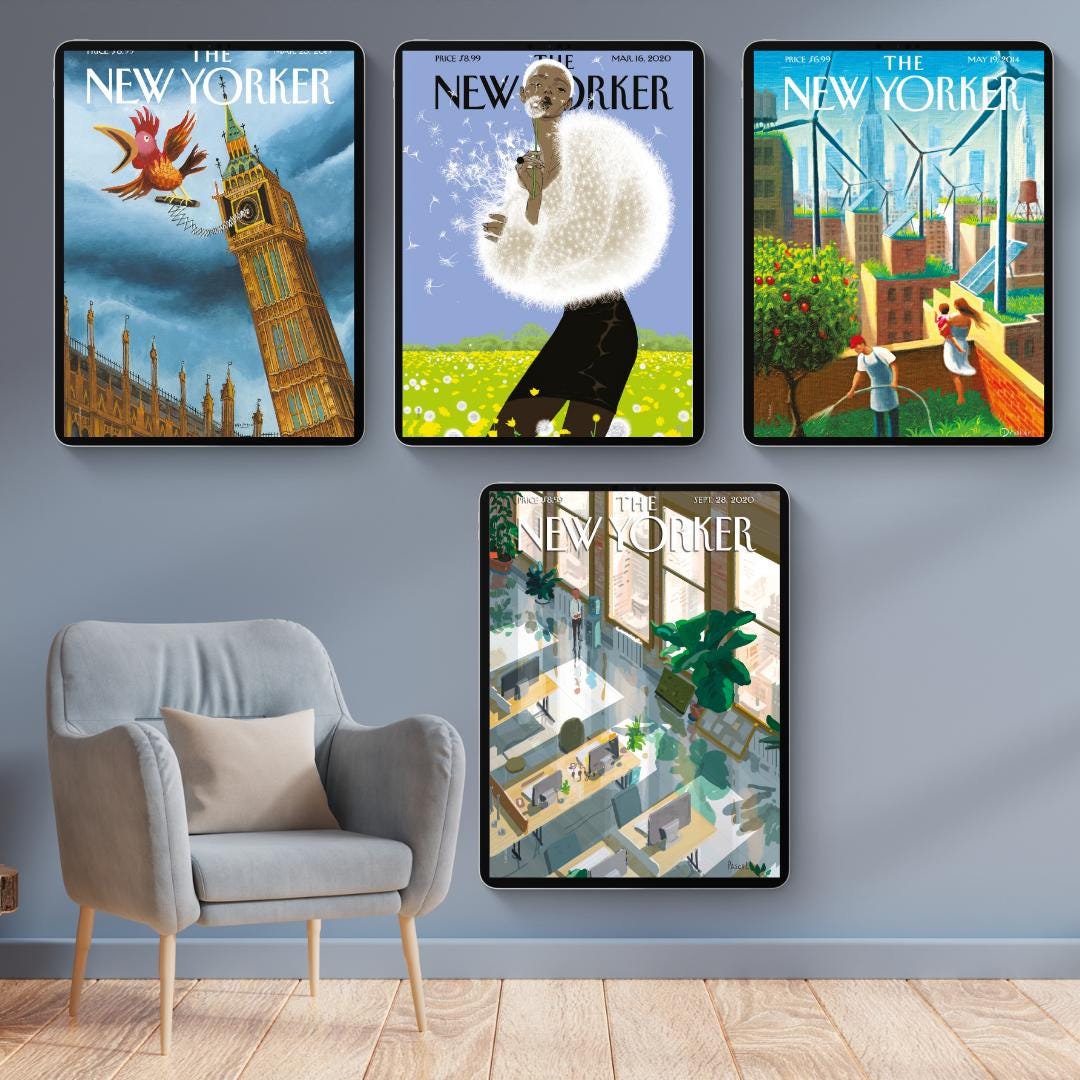 150 Magazine Cover Art Prints | Printable Wall Art | Iconic & Vintage Covers | New Yorker, Retro and Modern Designs | 300 DPI - Social Canvas