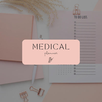 Medical Planner Canva Template | Printable Health Tracker | Doctor Appointment and Medication Log | Wellness and Symptom Journal - Social Canvas