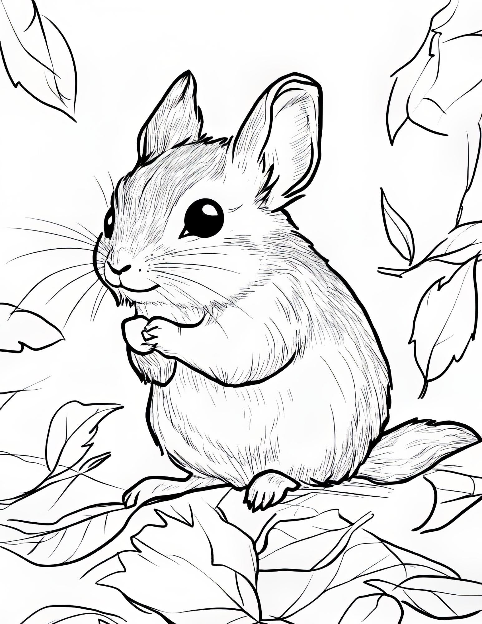 Autumn Animals Coloring Book | 25-Page Canva Template with Woodland Wildlife Designs | Fall-Themed Coloring Pages for All Ages - Social Canvas