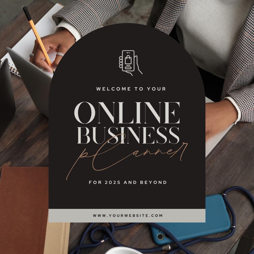 Online Business Planner 2025 | Digital Entrepreneur Strategy Guide & Startup Roadmap - Social Canvas