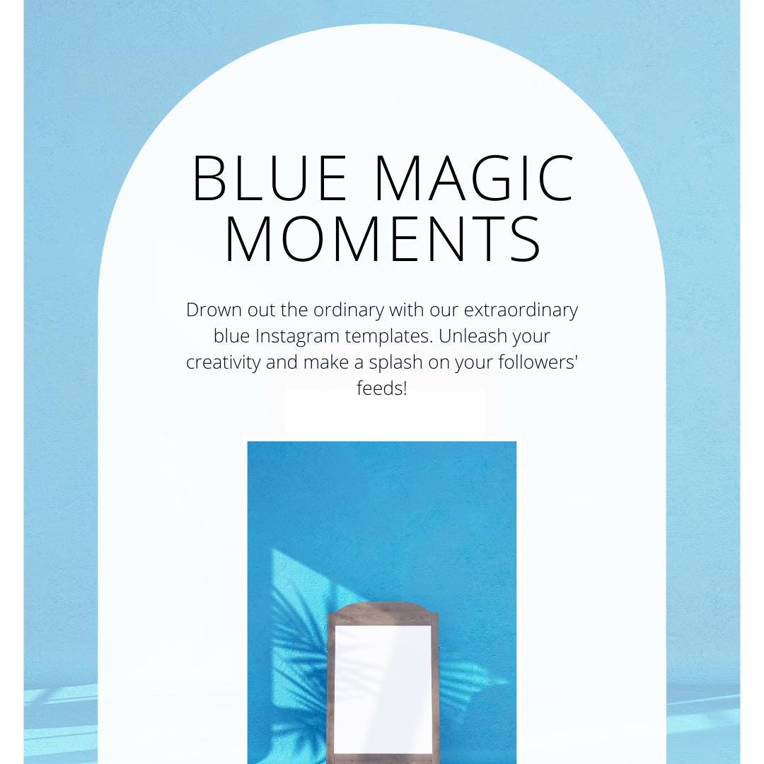 100 Blue Pinterest Templates Canva | Aesthetic Pin Designs | Editable Pinterest Graphics | Social Media Planner Analytics Guide - Social Canvas