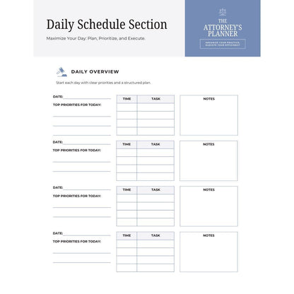 Attorney Planner | Case & Client Organizer | Law Firm Management and Billing Tracker - Social Canvas