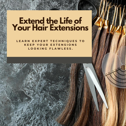 Hair Extension Care Guide | Maintain & Style Your Extensions Like a Pro | Digital Haircare Ebook - Social Canvas