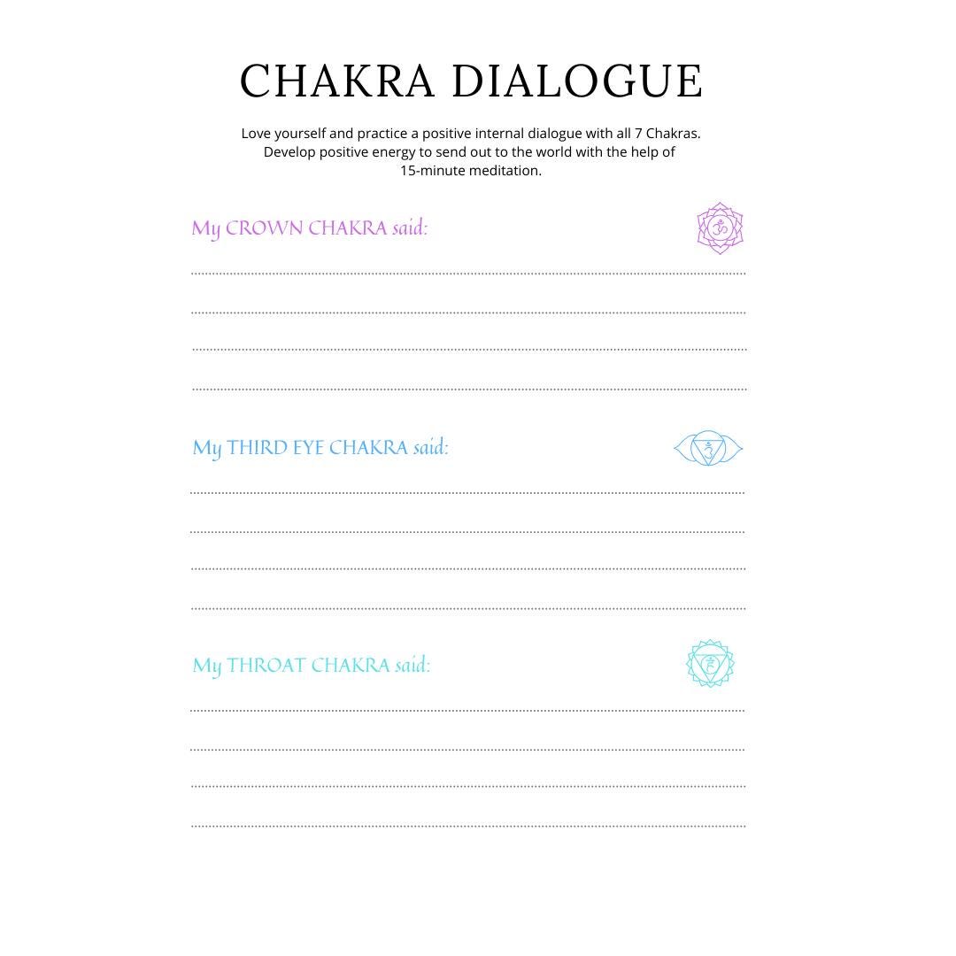 Chakra Planner Canva Template | Printable Chakra Journal | Energy Healing Tracker | Mindfulness & Meditation Planner | Digital Download - Social Canvas