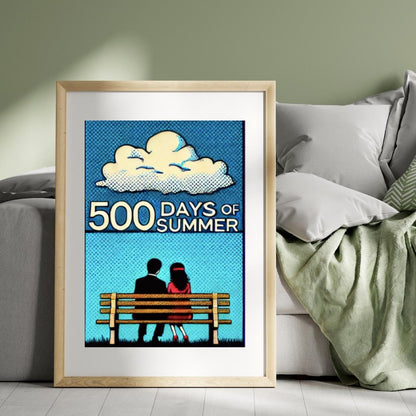 500 Days of Summer Style Pop Art Poster - Romantic Movie Wall Decor - Social Canvas