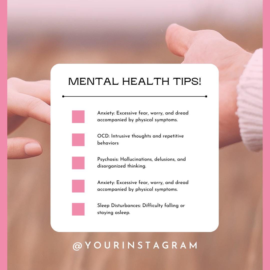 Mental Health Instagram Story Templates Canva | Self-Care and Wellness Social Media Kit | Inspirational and Mindfulness Posts - Social Canvas