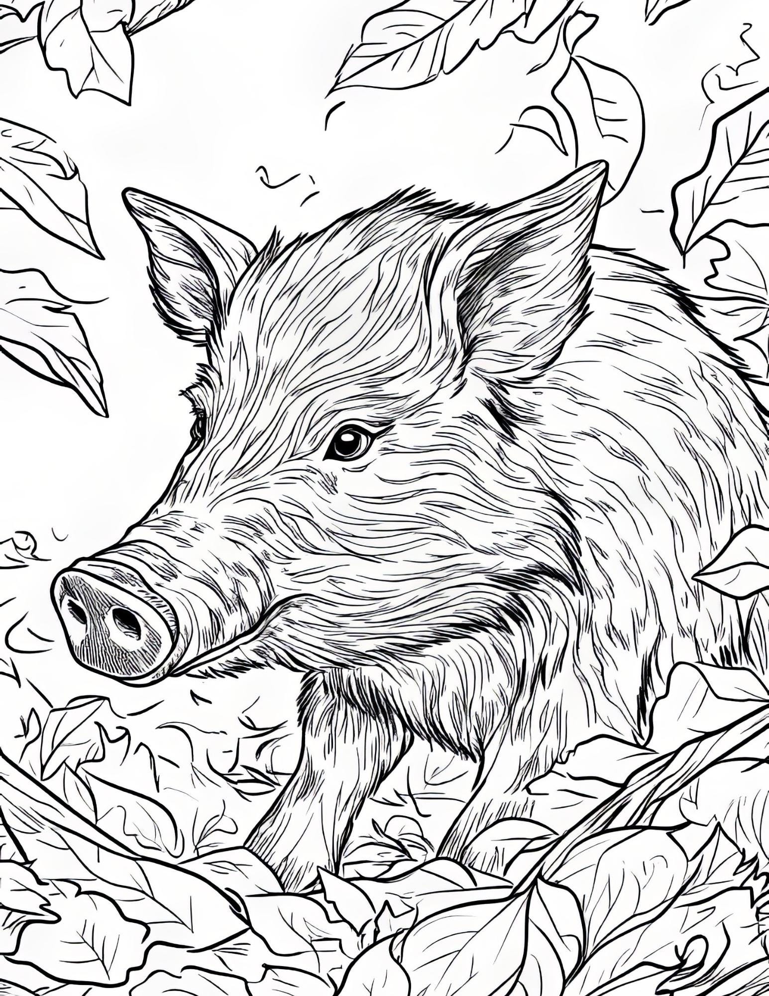 Autumn Animals Coloring Book | 25-Page Canva Template with Woodland Wildlife Designs | Fall-Themed Coloring Pages for All Ages - Social Canvas