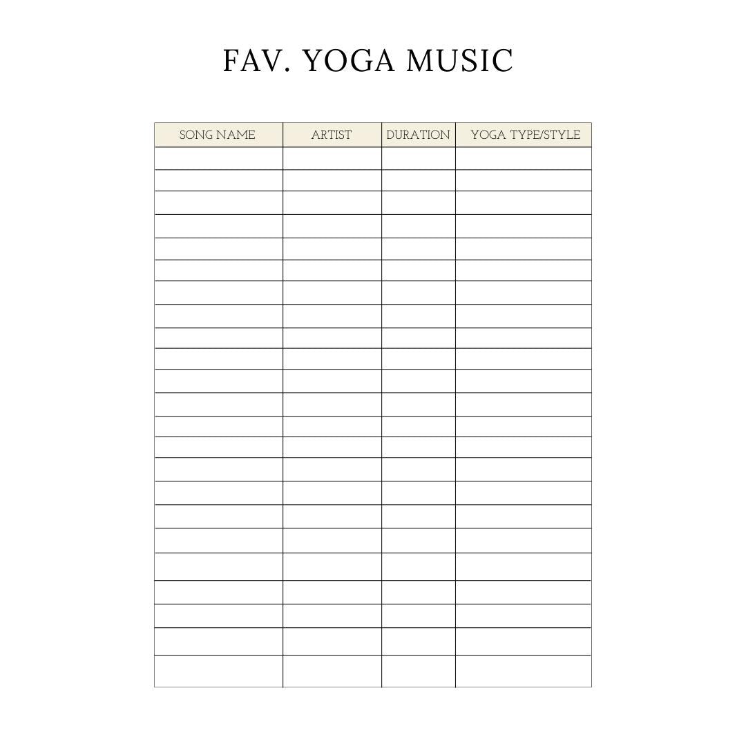 Yoga Journal Canva Template | Printable Yoga Planner | Yoga Practice Log | Meditation Tracker | Digital Download - Social Canvas
