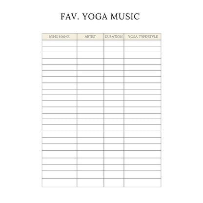 Yoga Journal Canva Template | Printable Yoga Planner | Yoga Practice Log | Meditation Tracker | Digital Download - Social Canvas