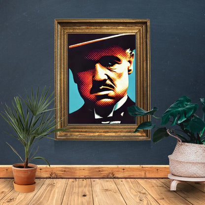 The Godfather Pop Art Poster - Classic Movie Icon Wall Art Decor - Social Canvas