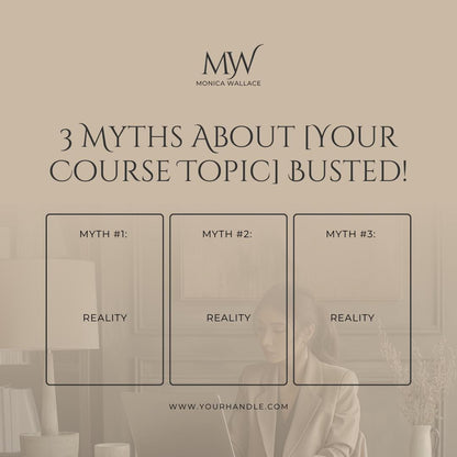 29 Course Creator Social Media Templates | Editable Canva Templates | Online Course Marketing, Coaching and Education Content - Social Canvas