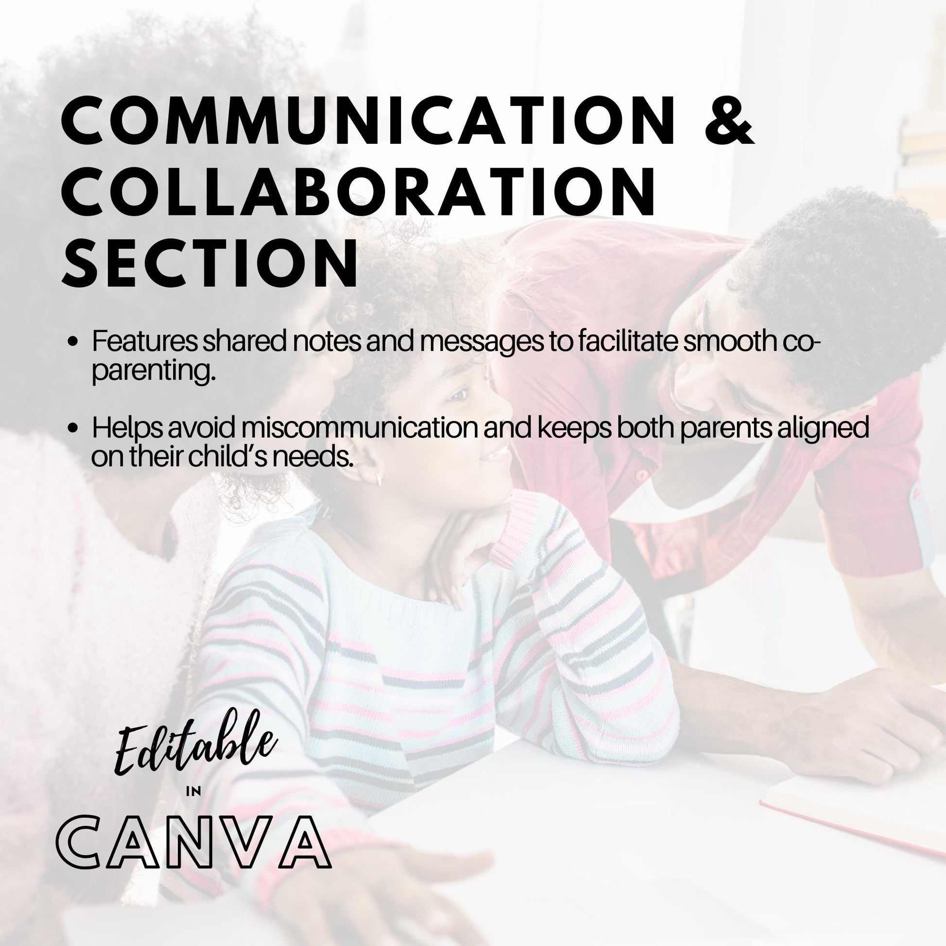 Co-Parenting Journal | Printable Digital Planner for Separated Parents | Shared Custody Organizer | Child’s Well-being | Editable on Canva - Social Canvas