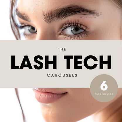 Lash Instagram Carousel Canva Templates | Lash Tech Marketing & Beauty Social Media Kit - Social Canvas