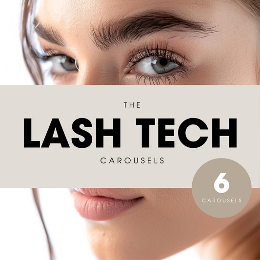 Lash Instagram Carousel Canva Templates | Lash Tech Marketing & Beauty Social Media Kit - Social Canvas