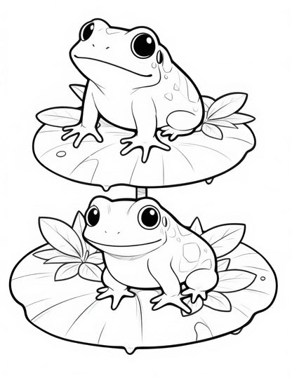 Cozy Animal Coloring Book | 25-Page Canva Template for Kids & Adults | Adorable Animal-Themed Coloring Pages | Digital Download - Social Canvas