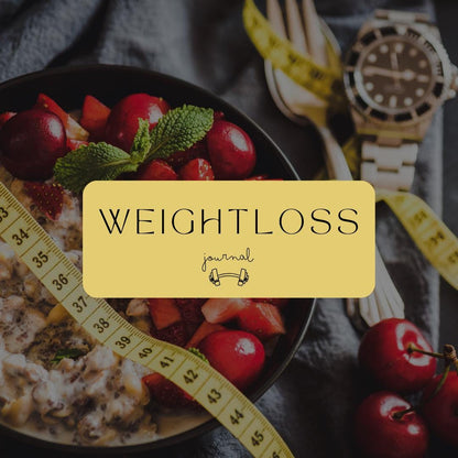 Weight Loss Planner Canva Template | Fitness Tracker | Meal & Exercise Log | Goal Setting Journal | Digital Download - Social Canvas
