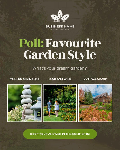 Landscaping Social Media Template Bundle | Canva Lawn Care & Gardening Marketing Kit | Landscape Business Instagram and Facebook Templates - Social Canvas