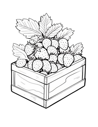 Berry First Coloring Book | 25-Page Canva Template for Kids & Adults | Fun Fruit-Themed Coloring Pages | Digital Download - Social Canvas