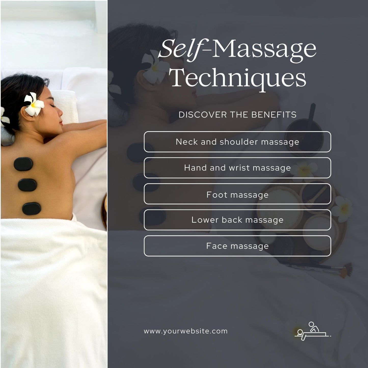 30 Massage Therapy Social Media Templates | Editable Canva Templates | Wellness, Spa & Self-Care Instagram Posts | Instant Download - Social Canvas