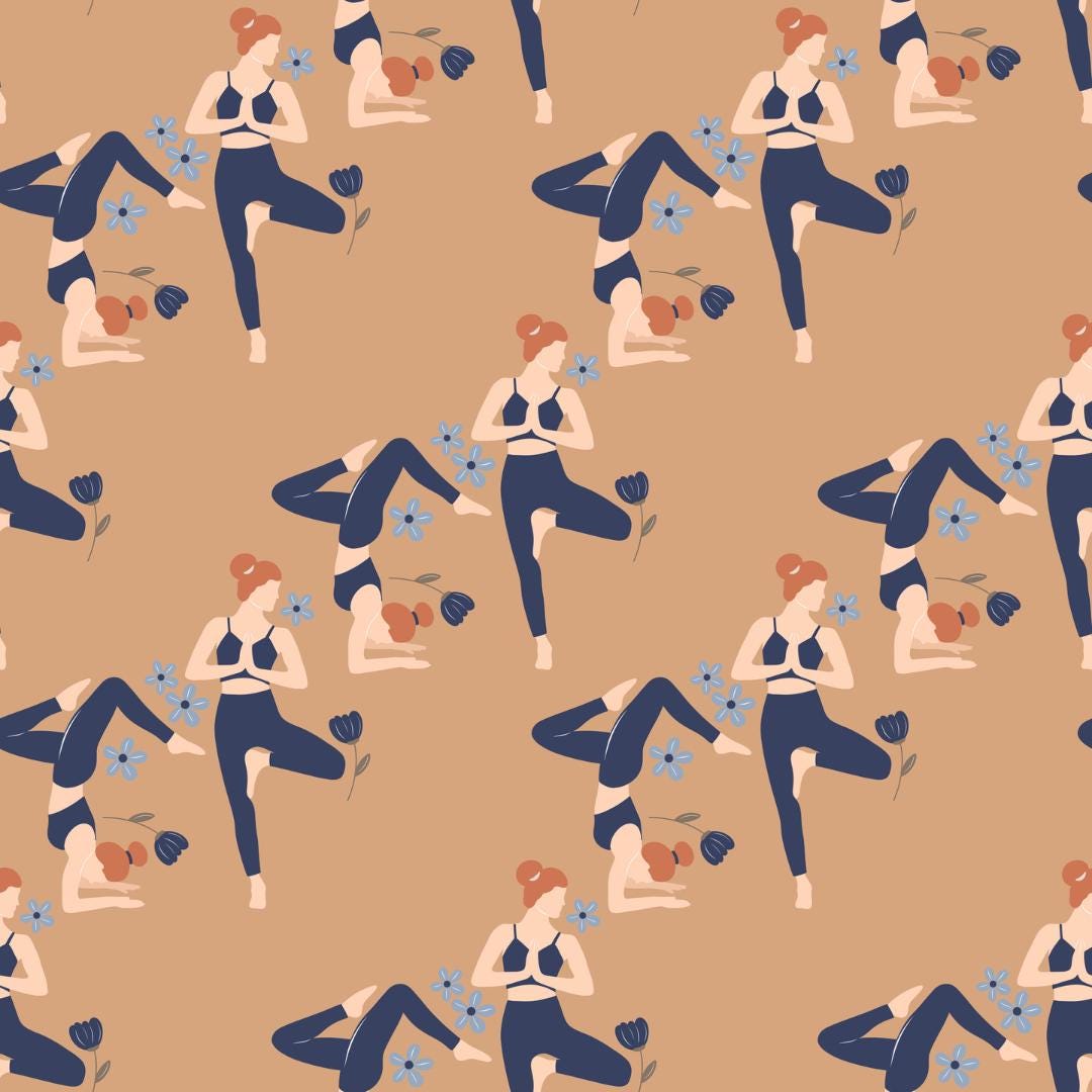 Yoga Vector Clipart Bundle | 72 Seamless Patterns and Elements | Digital Yoga Illustrations | Boho Yoga Graphics for Branding and Design - Social Canvas