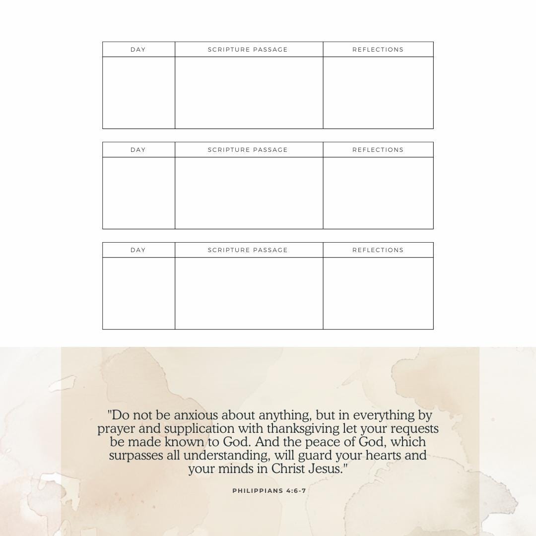 Daily Bible Study Planner | Prayer Journal and Scripture Reflection | Digital Christian Devotional - Social Canvas