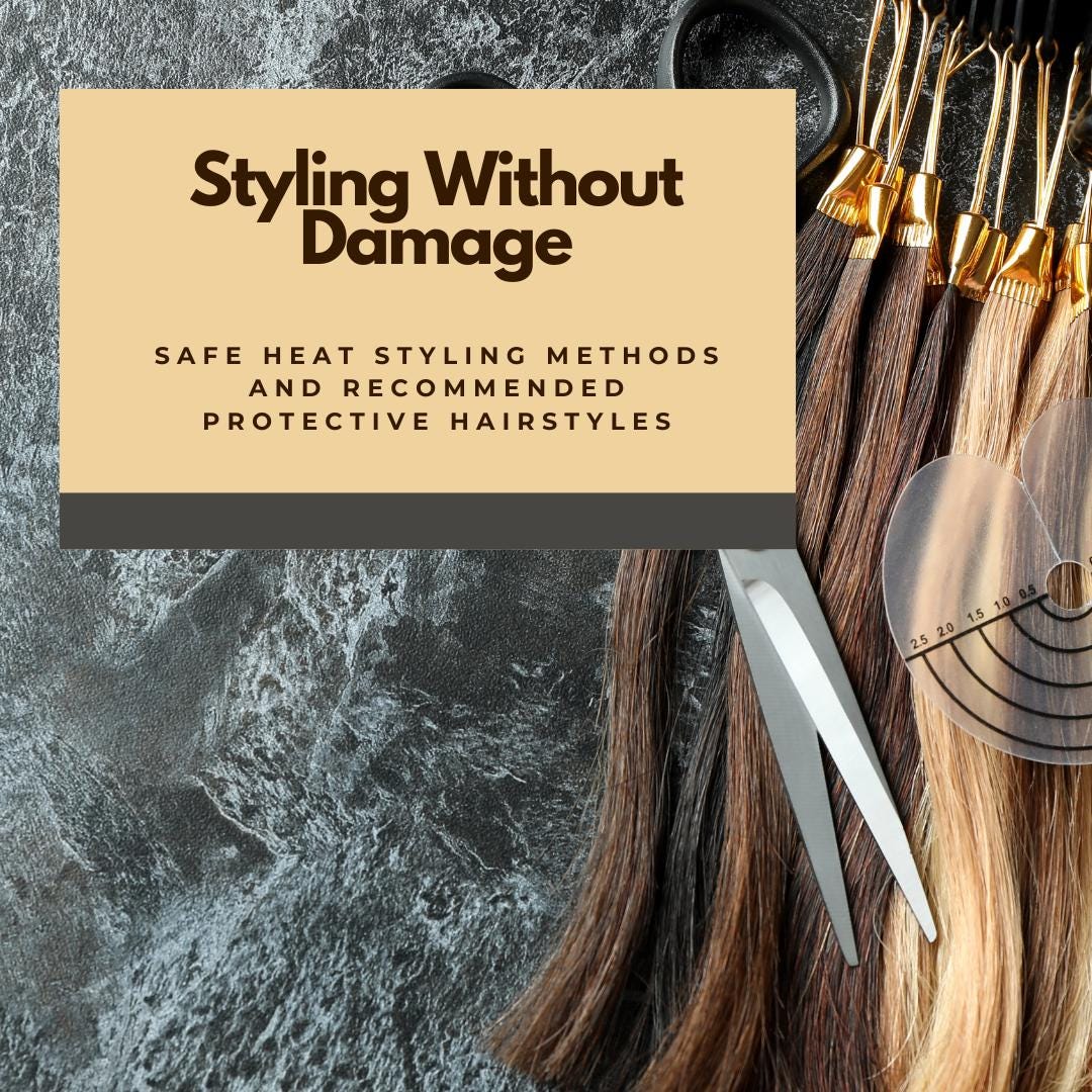 Hair Extension Care Guide | Maintain & Style Your Extensions Like a Pro | Digital Haircare Ebook - Social Canvas