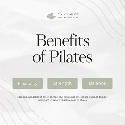 Pilates Social Media Templates | Fitness, Wellness & Studio Marketing Graphics | Social Media Planner |Analytics Guide - Social Canvas