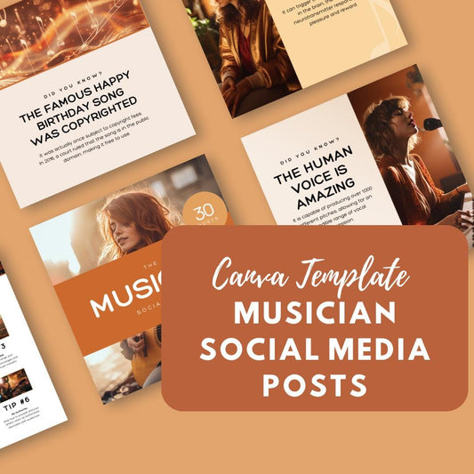 Musician Social Media Canva Templates | Music Marketing Kit for Artists, Bands & Producers - Social Canvas