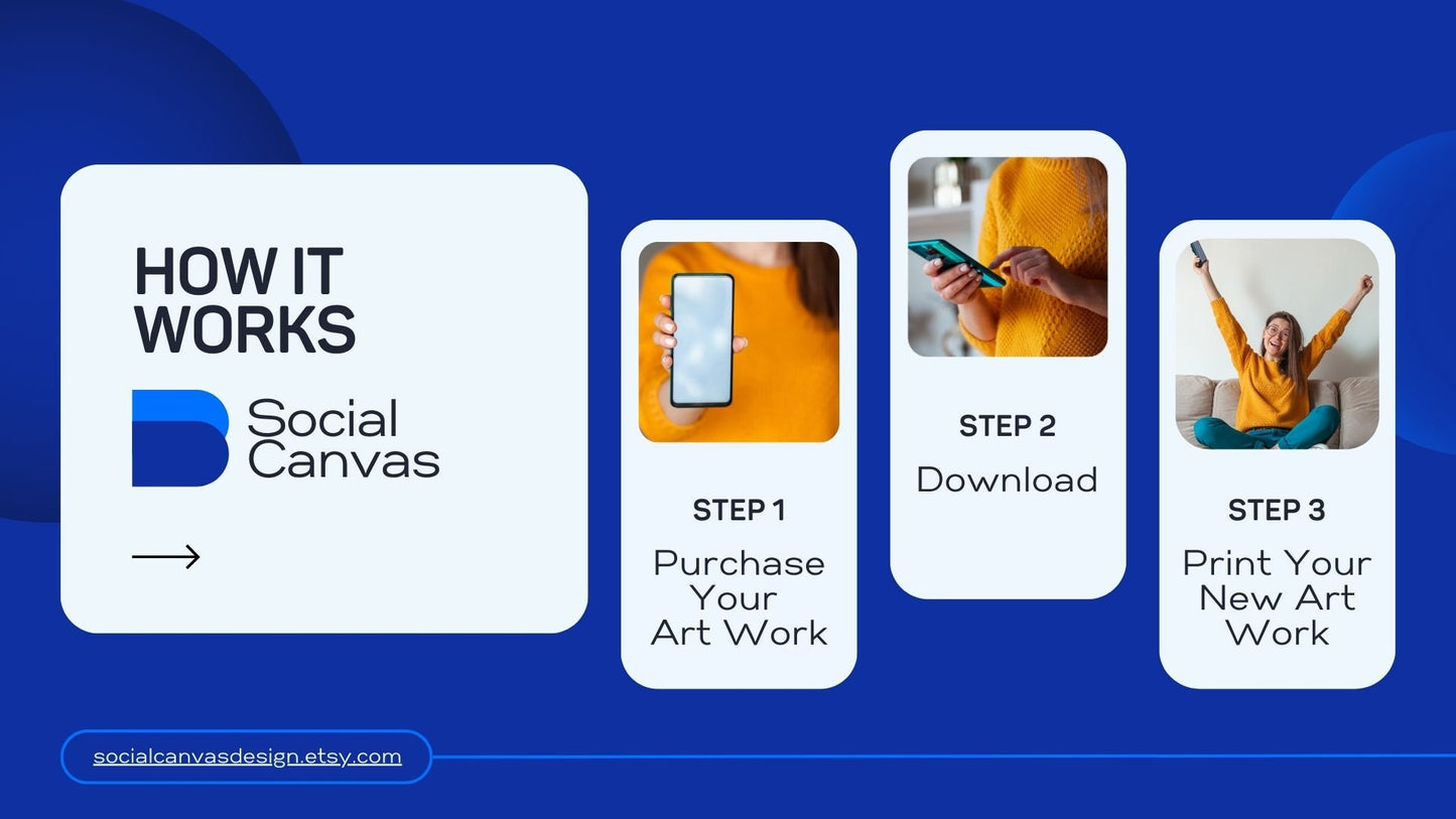 Statue of Liberty Line Art Print, Modern Minimalist New York Wall Art, Bold Blue and Yellow Poster, Digital Download - Social Canvas