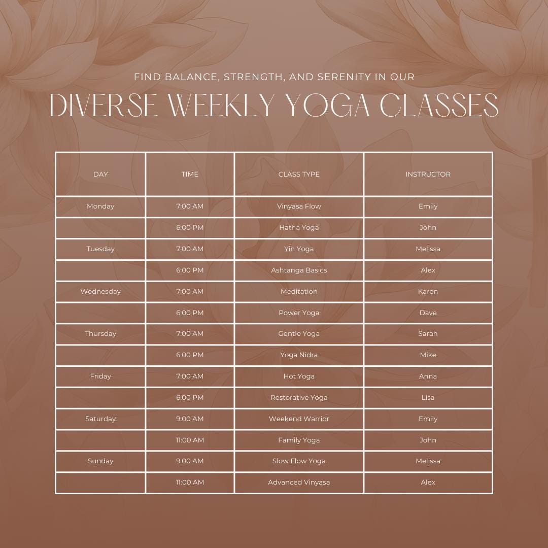 Yoga Studio Social Media Templates | Canva Marketing Kit for Instructors & Wellness Coaches - Social Canvas