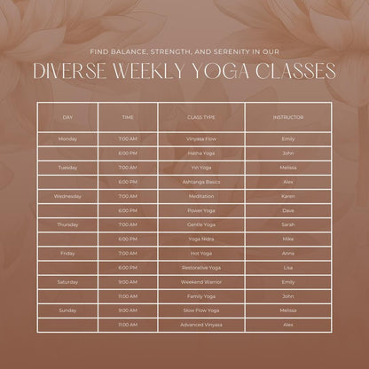 Yoga Studio Social Media Templates | Canva Marketing Kit for Instructors & Wellness Coaches - Social Canvas
